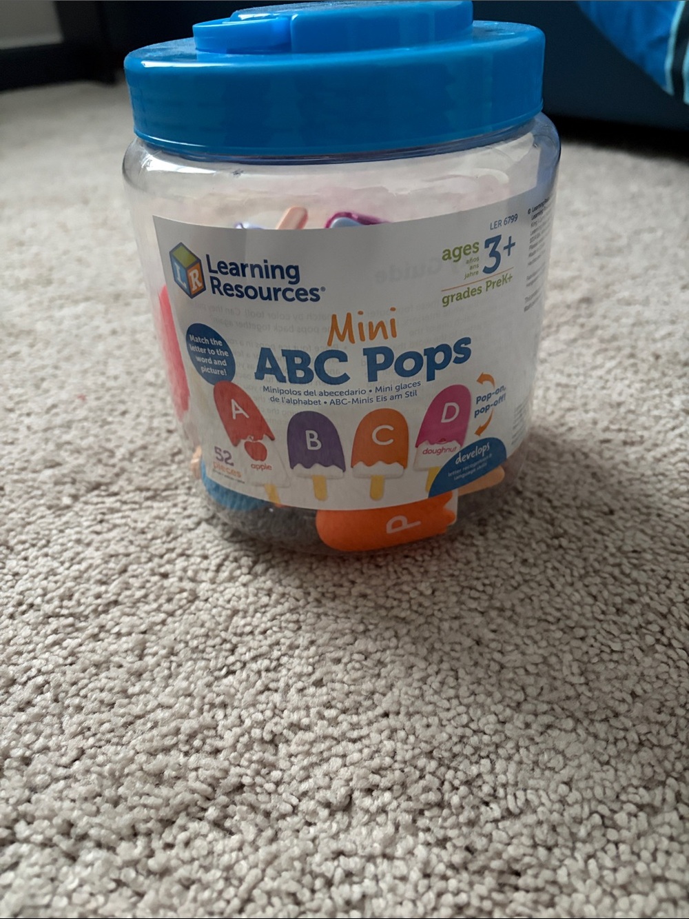 Learning Resources Mini ABC Pops Alphabet Matching Jar